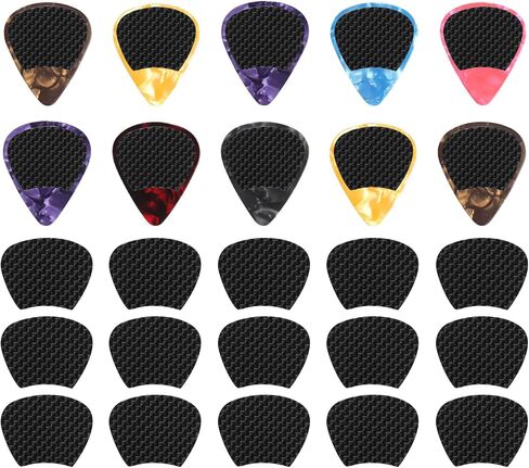 60pcs Guitar Picks Grips, Anti slip Sand Grips with 10 Guitar Picks, Self-Adhesive Guitar Pick Holder in Saudi Arabia