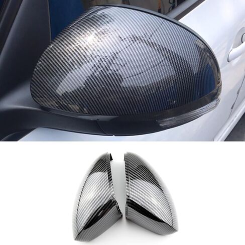 Side Wing Mirror Caps Cover for VW Tiguan MK1 Sharan For Skoda Yeti 2009 2010 2011 2012 2013 2014 2015 Replacement (Carbon black) in Saudi Arabia