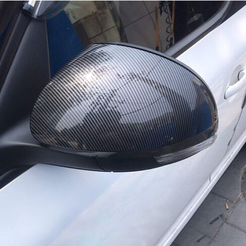 Side Wing Mirror Caps Cover for VW Tiguan MK1 Sharan For Skoda Yeti 2009 2010 2011 2012 2013 2014 2015 Replacement (Carbon black) in Saudi Arabia
