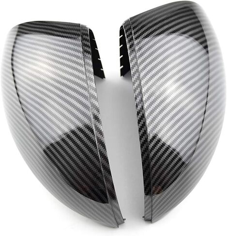 Side Wing Mirror Caps Cover for VW Tiguan MK1 Sharan For Skoda Yeti 2009 2010 2011 2012 2013 2014 2015 Replacement (Carbon black) in Saudi Arabia