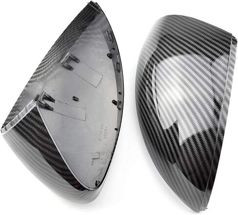 Side Wing Mirror Caps Cover for VW Tiguan MK1 Sharan For Skoda Yeti 2009 2010 2011 2012 2013 2014 2015 Replacement (Carbon black) in Saudi Arabia
