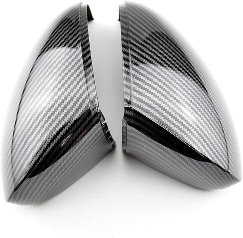Side Wing Mirror Caps Cover for VW Tiguan MK1 Sharan For Skoda Yeti 2009 2010 2011 2012 2013 2014 2015 Replacement (Carbon black) in Saudi Arabia