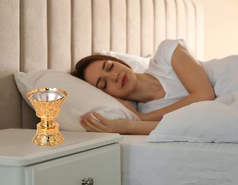 Frankincense Resin Incense Burner, Bakhoor Burner, Charcoal Incense Burner with Handle Tongs for Yoga, Spa Aromatherapy, Home Decor (Golden) in Saudi Arabia