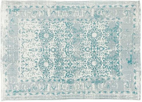 Juvale Vintage Jute Area Rug, Bohemian Style Home Décor (Light Blue, 5 x 7 Feet) in Saudi Arabia