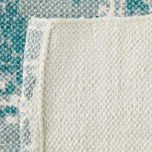 Juvale Vintage Jute Area Rug, Bohemian Style Home Décor (Light Blue, 5 x 7 Feet) in Saudi Arabia