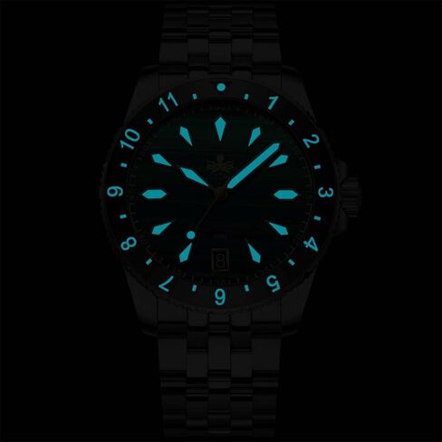 PHOIBOS Voyager Men's Automatic Diver's Watch 316L Stainless Steel Case&Bracelet with 200M Water Resistance PY035 in Saudi Arabia