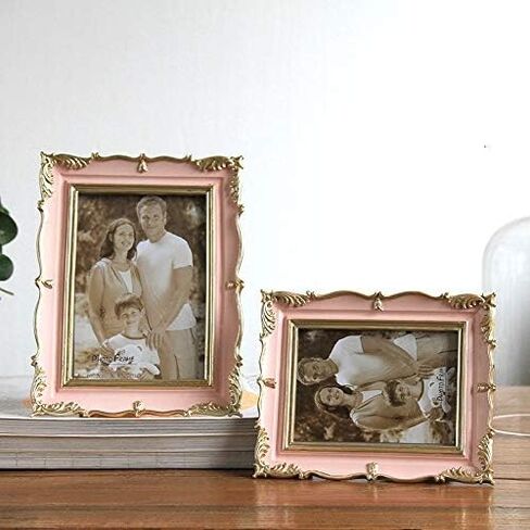 5 Inch Vintage Picture Frame Antique Photo Frame For Home Tabletop Fit For 3.5x5 Inch Photo (Beige) in Kuwait