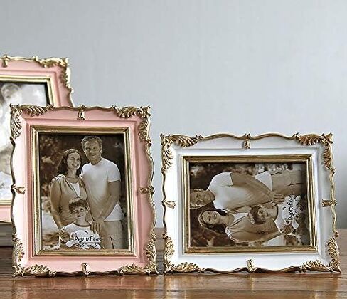 5 Inch Vintage Picture Frame Antique Photo Frame For Home Tabletop Fit For 3.5x5 Inch Photo (Beige) in Kuwait