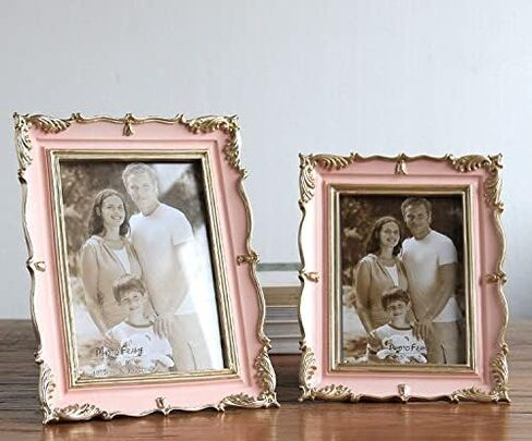 5 Inch Vintage Picture Frame Antique Photo Frame For Home Tabletop Fit For 3.5x5 Inch Photo (Beige) in Kuwait