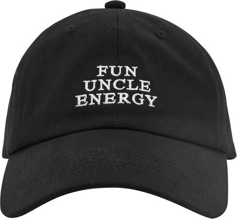Hanna Roberts Fun Uncle Energy Black Hat | Cap with White Embroidered Letters in Kuwait