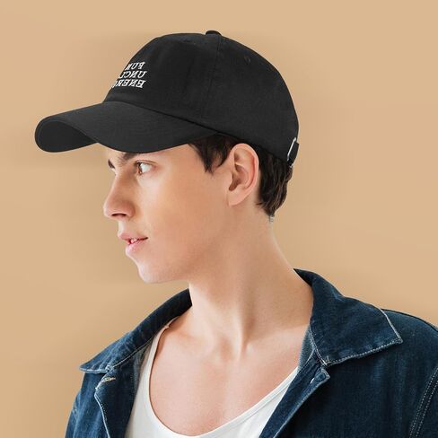 Hanna Roberts Fun Uncle Energy Black Hat | Cap with White Embroidered Letters in Kuwait