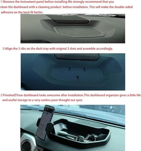 CHEAYAR Center Console Insert Organizer Storage Tray,Multi-Mount System Kit,Phone Holder Mount, Center Console Tray Storage Box Dashboard Organizer, Compatible with Toyota Tundra 2014-2020 in Kuwait