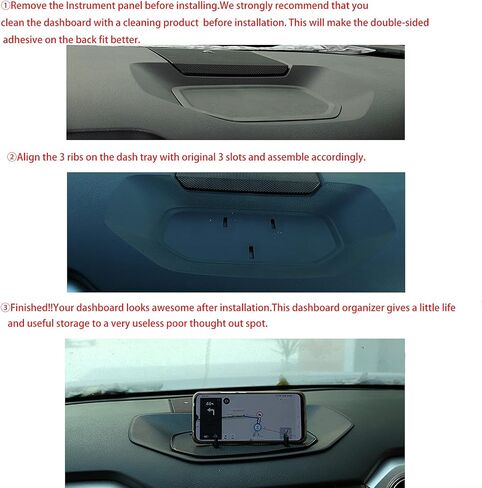 CHEAYAR Center Console Insert Organizer Storage Tray,Multi-Mount System Kit,Phone Holder Mount, Center Console Tray Storage Box Dashboard Organizer, Compatible with Toyota Tundra 2014-2020 in Kuwait
