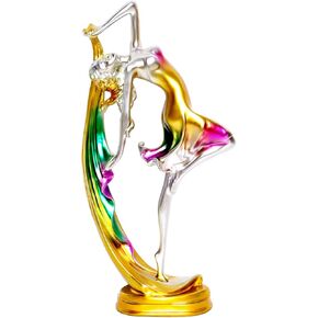 Ballet Dancing Girl Statue Bailarinas Dancer Sculpture Resin Art Figurine Home Decoration for Living Room Bedroom Book Shelf Cabinet Desk Table Top Decor Centerpiece Ornaments (Black - Large)