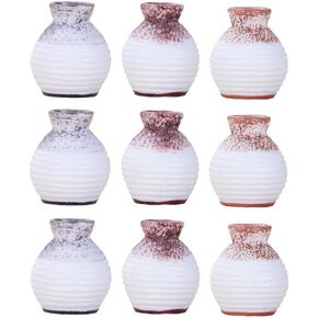 PRETYZOOM 27 Pcs White Ceramics Bud Vase Mini Flower Vase Models Vase in Bulk Small Growing Accessories for Office Table Vase Mini Ceramics Resin Succulent Plants