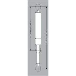 Suspa C16-19568 15.67" Gas Prop/Strut 40 lbs - Set of Two