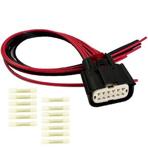 12 Pin Headlights Halogen Wiring Harness Connector Pigtail Plug Fit RAM 1500 Halogen 2019-2021 Dodge Charger 2015-2018 Replaced OE# GM2502469 86800732 84194561