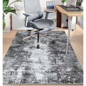 Capslpad Office Chair Mat for Hardwood Floor/Tile Floor 47"x59" Non Slip Desk Chair Mat Low Pile Computer Gaming Chair Rug for Rolling Chair Protector Chair Mat for Office Den Computer Desk, Gray
