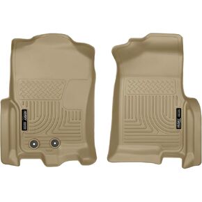 Husky Liners Weatherbeater Floor Mats | Fits 2011-2017 Ford Expedition (incl. 15-17 EL Platinum); 2011-2015 Lincoln Navigator Base; 2011-2017 Navigator L/Reserve/Select | Front Row, 2-pc Tan - 18373