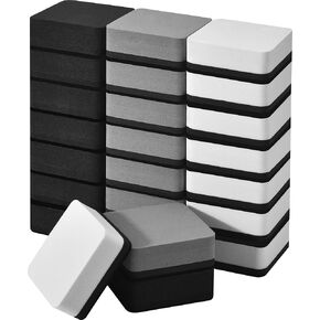 Dry Erase Erasers, 24 Pack Magnetic Whiteboard Erasers for Kids and Students, Dry Erasers for Whiteboard, Mini Dry Erase Board Erasers for Classroom Home, and Office (Square, 8 Color)