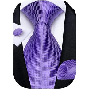 DiBanGu Paisley Mens Tie Set Silk Woven Jacquard Necktie and Pocket Square Cufflinks Gift Set Formal Bussiness Regular Tie