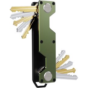 Key Holder for Keychain Key Ring - Minimalist Pocket-Sized EDC Keychain, Loop Piece for Car Fobs, Expandable up to 8-10 Keys