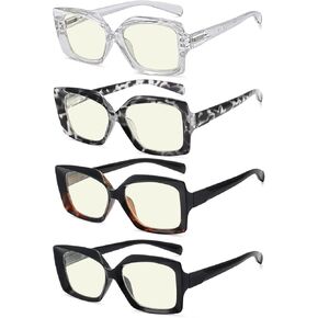 Eyekepper 4 Pack Reading Glasses for Women Reading - Ladies Readers +1.50