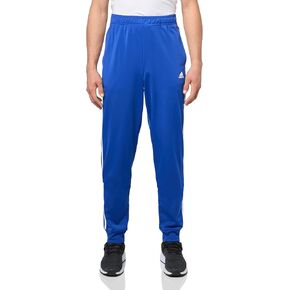 adidas Men's Essentials Warm-Up Tapered 3-Stripes Track Pants, Semi Lucid Blue/White