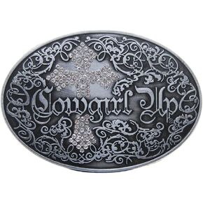 TOPACC Western Belt Buckle for Men Women Cowboy Cowgirl Rodeo Cross Buckle 1.5 Inches Novelty Belt Buckle