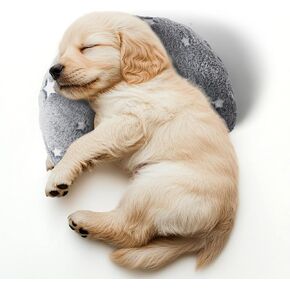 Dog Calming Pillow, Dog Neck Pillow Soft Fluffy Pet Calming Toy Half Donut Cuddler, U-Shaped Pillow for Pets, Joint Relief Sleeping Improve (Large, Pink)