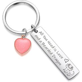 ZNOSVEI Bearded Dragon Mom Keychain For Women Bearded Dragon Lover Gift Dragon Key Chain