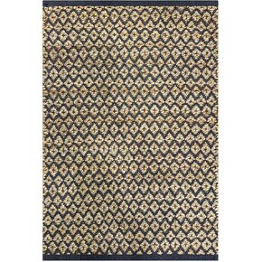 THE BEER VALLEY Jute Cotton Diamond Rug 2x3' Hand Woven Reversible Classic Grey Natural Rug,Kitchen Rugs, Farmhouse Rugs, Rugs for Living & Bedroom,Woven Rugs