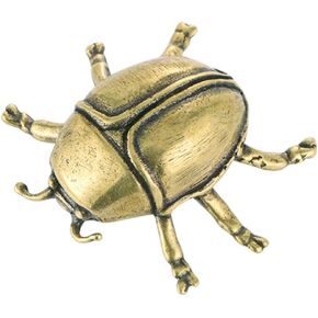 BESPORTBLE Home Decor Brass House for Ladybug Ornament Micro Landscape Animals Aniaml Statue Brass Beetle Sculpture Brass Craft Decor Brass Craft Figurine Vintage Decor