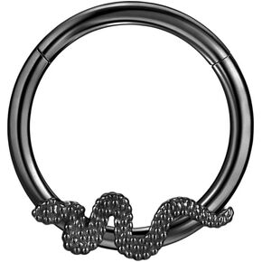 FANSING 316L Surgical Steel Snake Piercing Rings for Septum Daith