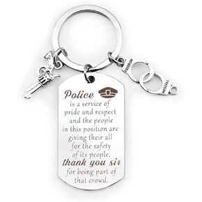 Christmas Gifts for Police Officers, Police Gifts, Police Week Gifts, Police Officer Gifts for Him, Police Academy Graduation Gifts, Police Keychain, Police Appreciation Gifts, Police Retirement Gifts