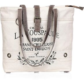 CREATIVE LEATHER ART CLA Bags, Couspaude Upcycled Canvas Tote Bag