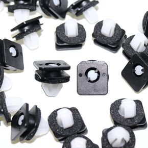 Woodzdon 20 Pcs A Pillar Trim Clip Windshield Moulding Retaining Clips for Ford Explorer 2011-2019 BB5Z78519R44-A Connecting Upper and Lower Moldings Black and White Nylon Retainer with Foam Sealer