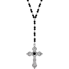 Sacina Gothic Cross Necklace, Zinc Alloy Cross Necklace, Goth Necklace, Gothic Necklace, Halloween Christmas New Year Goth Jewelry Gift for Women
