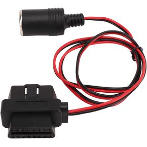 Cigarette Lighter Socket Cable,OBD2 Cigarette Lighter Socket Adapter 16Pin T Head Female Connector Power Cord for Cars with OBD