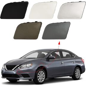 Front Bumper Tow Hook Cover Towing Eye Cap Fit for Nissan Sentra 2016 2017 2018 2019 622A03YU0H 622A0-3YU0H (White, left driver side) CZShiYue
