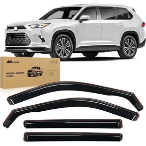Nilight in Channel Window Deflectors for Highlander 2020 2021 2022 2023 2024 Vent Window Visors, Rain Guards-4PCS