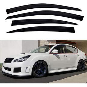 Window Visors for 2010-2014 Subaru Legacy，Rain Guards Sun Shields Window Deflector，Tape-On Style，4PCS