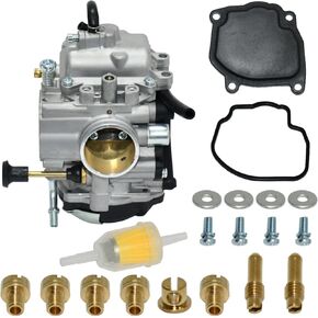 طقم مكربن ​​ممتاز من Tupo متوافق مع Yamaha Bear Tracker 250 YFM250 YFM250X YFM250XH YFM250XM YFM250XR 1999-2004 يستبدل 4XE-14140-13-00 ATV Carb in Kuwait
