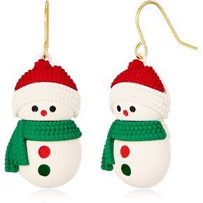 Christmas Snowman Earrings Cute Snowman Dangle Earrings Holiday Party Earrings Winter Earrings