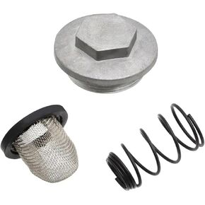 [Replacement] for Honda ATC 185 185S 200 200E 200M ACT200S/X/M/ES ATC185SA ATC200A TRX200A Oil Drain Plug Cap Spring Screen Oil Strainer