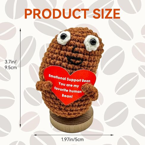 Mini Funny Positive Potato, 3 inch Knitted Doll with Positive Card for Cheer Up Gifts and Party Decorations, Cute Positive Potato Crochet Doll for Birthday Gifts (Pink Bowknot Potato) in Saudi Arabia