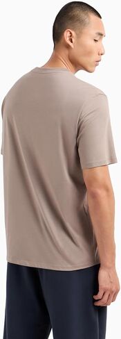 Armani Exchange Men's Textured Logo Regular Fit Cotton Jersey Tee in Kuwait