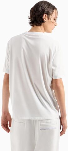 Armani Exchange Men's Textured Logo Regular Fit Cotton Jersey Tee in Kuwait