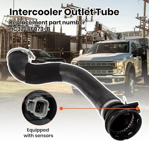 أنبوب مخرج المبرد الداخلي HC3Z-6F073-B متوافق مع 2017-2019 Ford F-250 F-350 Super Duty 6.7L Powerstroke استبدال # HC3Z-6F073-B in Kuwait