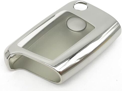 4 Button Soft TPU Protector Key Fob Cover Case fit for VW 2016-2017 Golf Polo GTI 2018 2019 Tiguan 2021 T Cross Keyless Entry Key Fob (Silver) in Kuwait